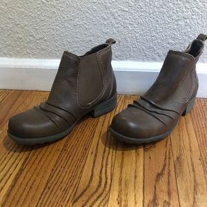 Brown slip on boot